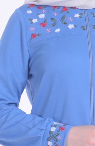 Abaya mit Stickerei 1899-04 Blau 1899-04