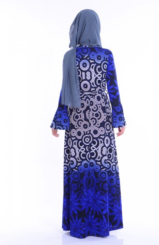Blue Hijab Dress 0060-01