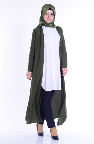 BENGISU Long Viscose Cardigan 4028-18 Green 4028-18