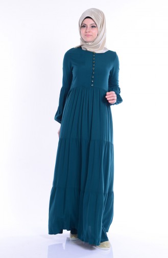 Green Hijab Dress 1299-02