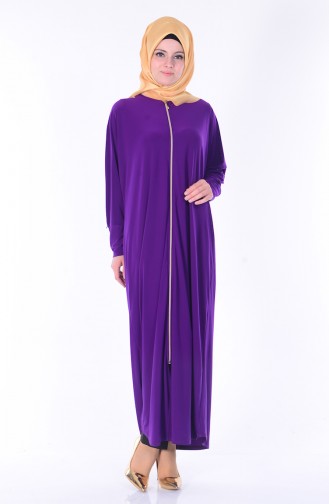Abaya mit Reißverschluss 0311-06 Hell Lila 0311-06