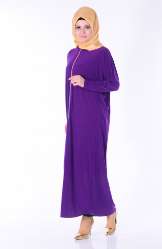 Abaya mit Reißverschluss 0311-06 Hell Lila 0311-06