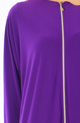 Abaya mit Reißverschluss 0311-06 Hell Lila 0311-06