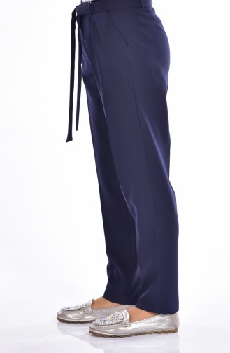Pantalon Simple a Ceinture 5050-01 Bleu marine 5050-01