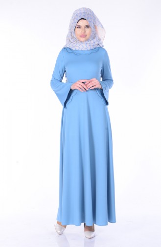 Blue Hijab Dress 6099-04
