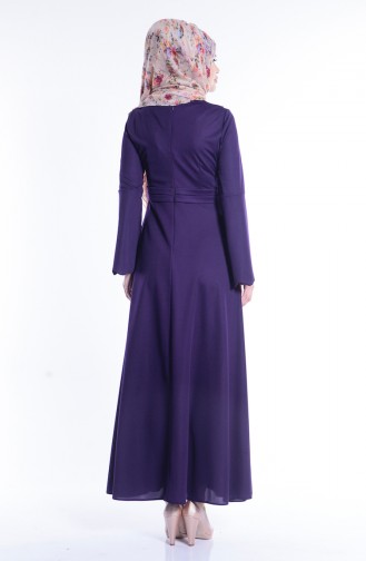 Purple Hijab Dress 6099-01