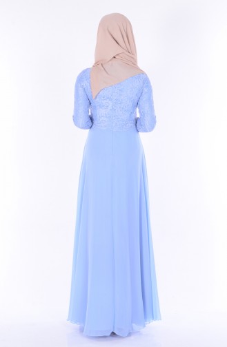 Baby Blue Hijab Dress 1056-06