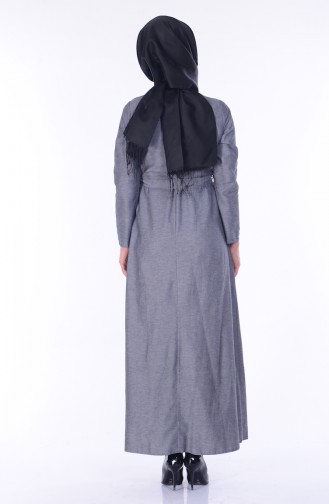 Gray Hijab Dress 2253-11