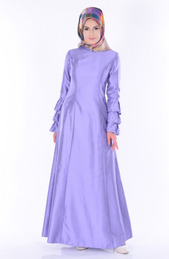Violet Hijab Evening Dress 1081-04