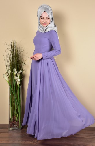 Lilac İslamitische Avondjurk 1076-06