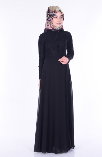 Robe Hijab Noir 1056-01