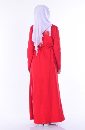 فستان يتصميم مميز مع ازرار وسحاب  01443-03