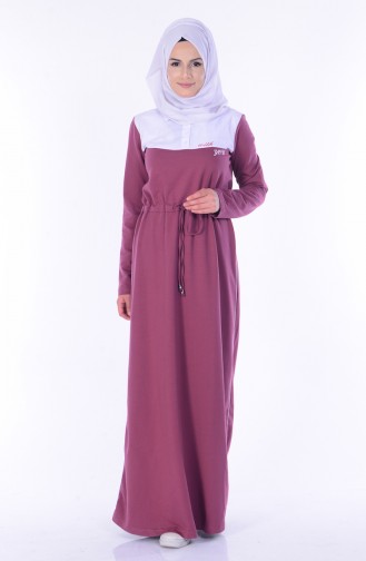 فستان بتصميم سحاب مزموم عند الخصر 01443-09