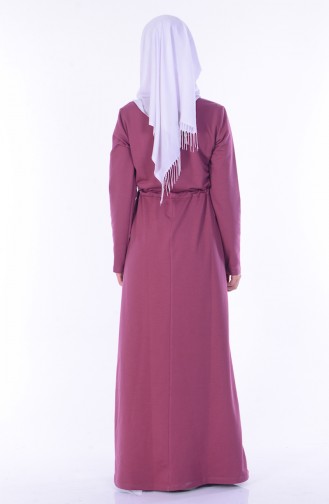 فستان بتصميم سحاب مزموم عند الخصر 01443-09