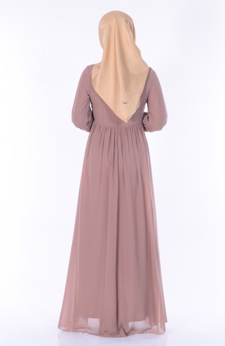 Mink Hijab Evening Dress 52584-10