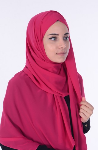 Bonnet Schal aus Chiffon 32 Hell Fuchsia 32