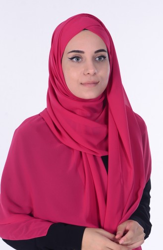 Châle Bonnet Mousseline 32 Fushia Clair 32