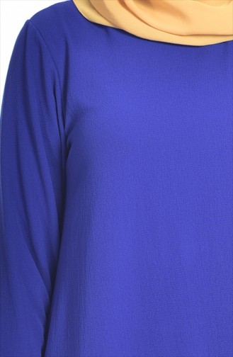 Blouse Asymétrique 1024-02 Bleu Roi 1024-02