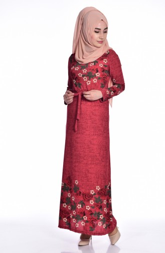 Robe Hijab Bordeaux 8800-04