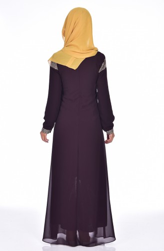 Robe avec Pierre 99015-08 Pourpre 99015-08