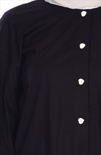 Striped Asymmetric Shirt 1428-01 Black 1428-01