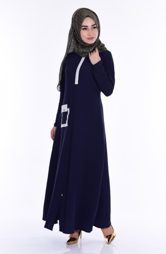 Dunkelblau Abayas 7260-02