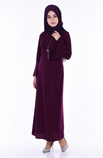 Plum Hijab Dress 2813-06