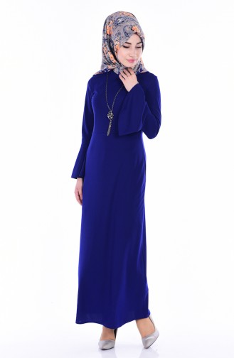 Saxe Hijab Dress 2813-03