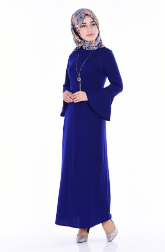 Saxe Hijab Dress 2813-03
