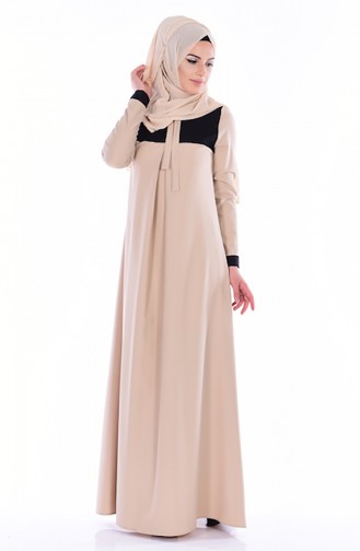 Schwarz Hijab Kleider 2790-13
