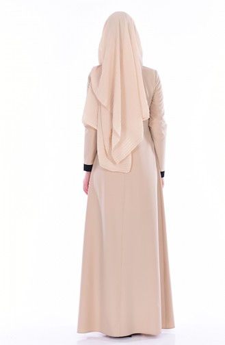 Schwarz Hijab Kleider 2790-13