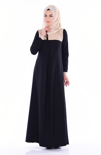Black Hijab Dress 2790-14