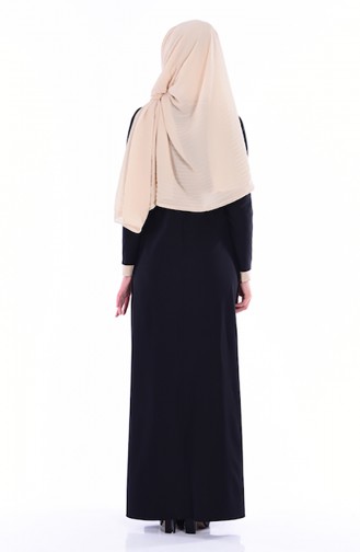 Black Hijab Dress 2790-14