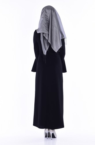 Black Hijab Dress 2813-02