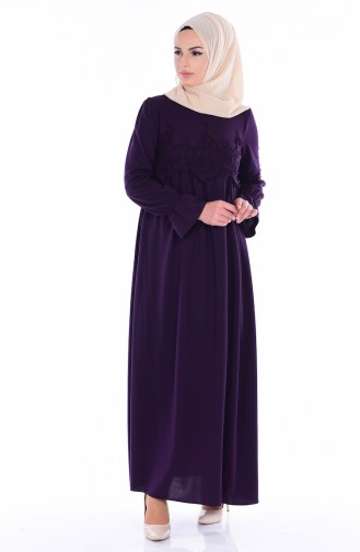 Purple Hijab Dress 6101-04