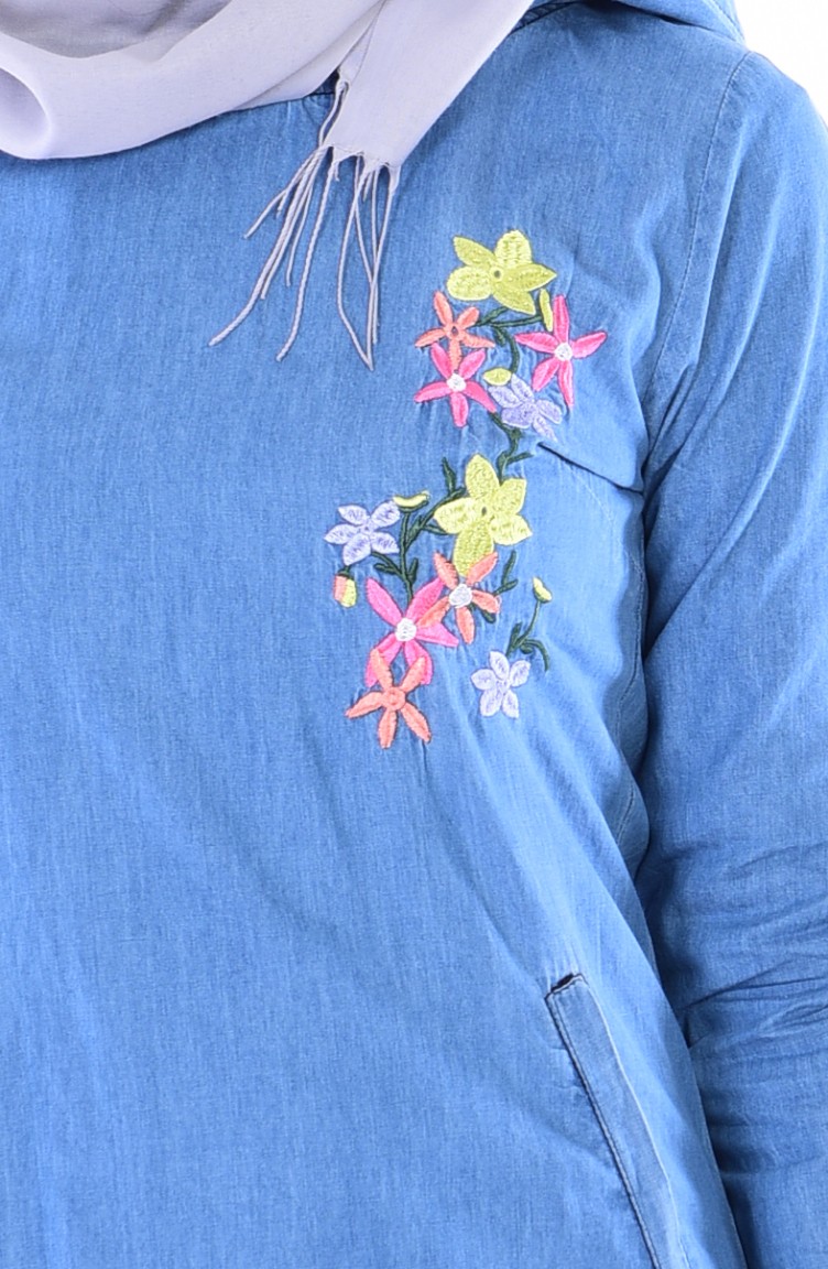 Light Blue Hijab Dress 440401 Sefamerve