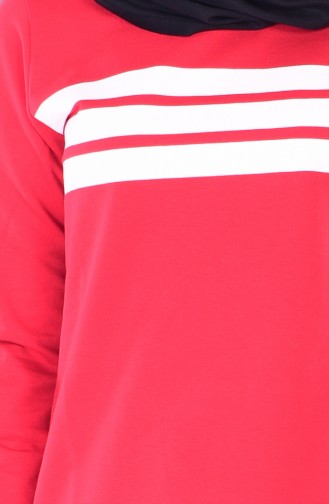 Spor Etek Bluz İkili Takım 1433-01 Kırmızı