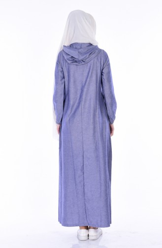 Dark Blue Hijab Dress 1454-12