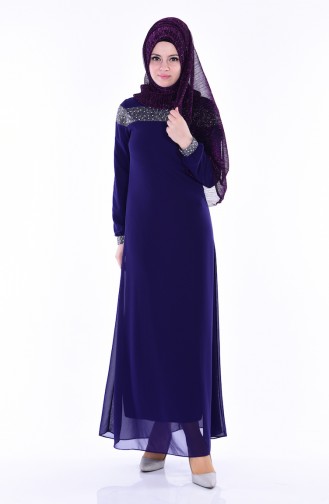 Purple Hijab Dress 99015-10