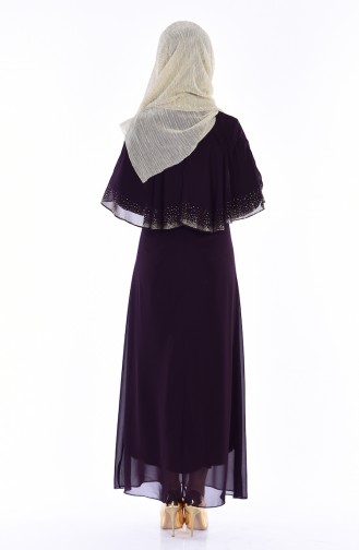 Purple Hijab Evening Dress 99016-06