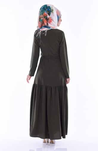 Khaki Hijab Dress 2053-02