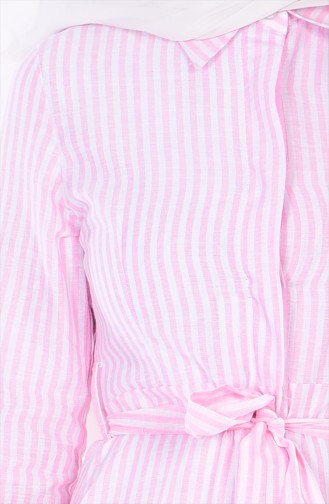BWEST Striped Long Tunic 1096-07 Pink 1096-07