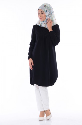 Lace Detailed Tunic 7817-04 Black 7817-04