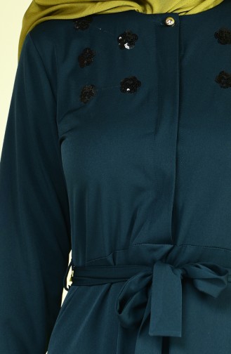Smaragdgrün Hijab Kleider 4086-09