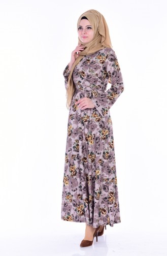 Mink Hijab Dress 3070-02