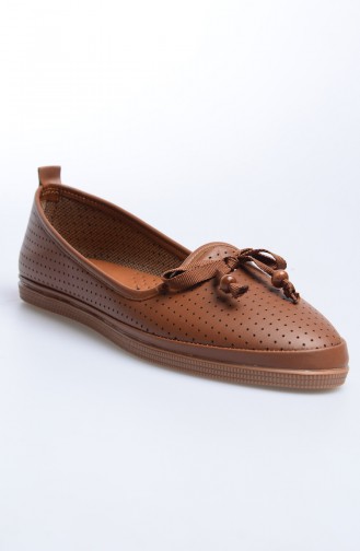 Brown Woman Flat Shoe 50005-01