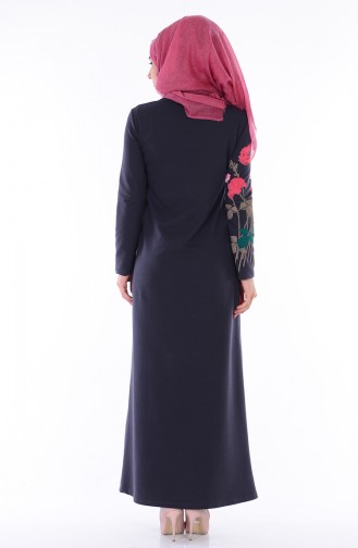 Smoke-Colored Hijab Dress 2780-12