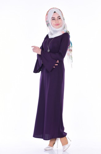 Purple Hijab Dress 2813-05