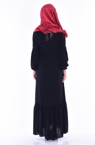 Black Hijab Dress 3835-03
