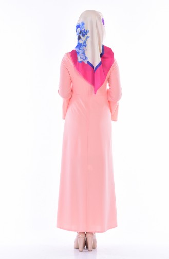 Salmon Hijab Dress 2813-04